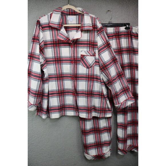 Pajamagram Her Soft Fleece Pajama Set-Size 2X-Long Sleeves - Picture 1 of 16